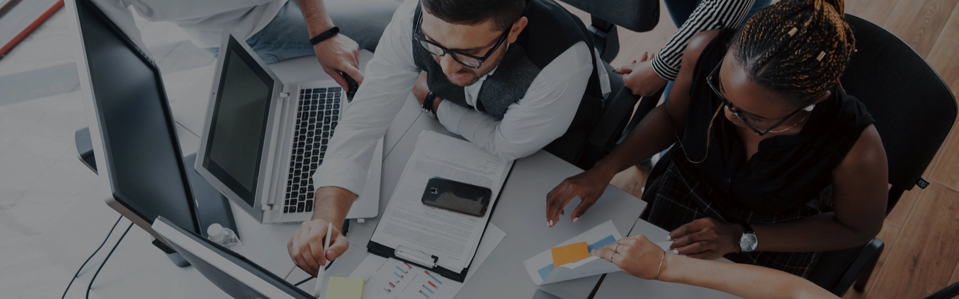 Group of people working on a project