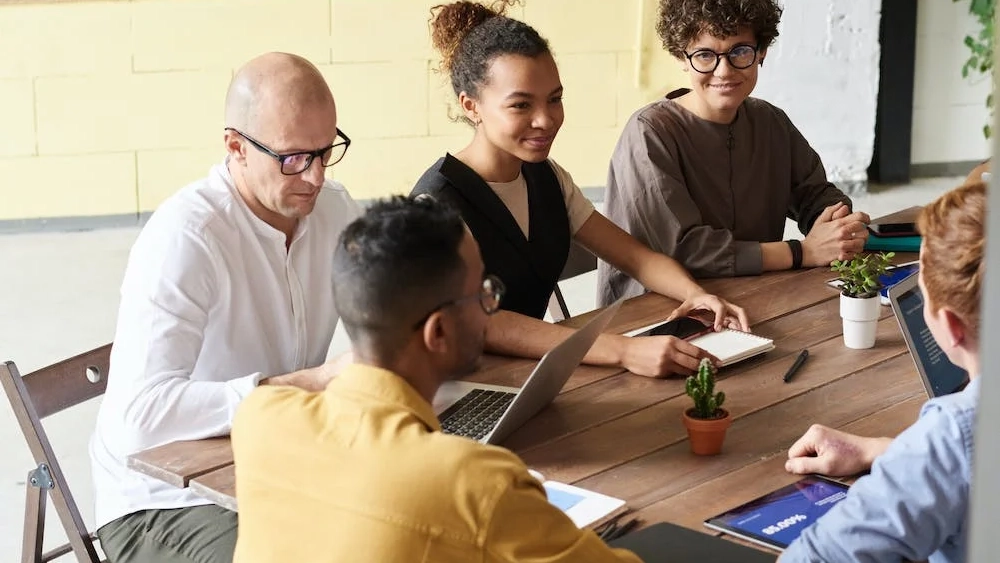 Group of people working together